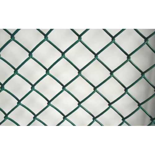 Green vinyl coated chain link fence
