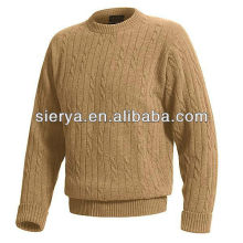 men's winter thick cable knitted woollen sweater