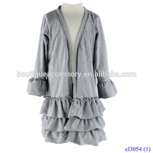 Wholesale Fashion Ruffle Overcoat Girl's Overcoat, Children's Boutique Cotton Clothing