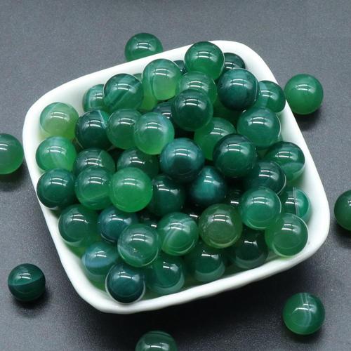 Green Agate 8MM Stone Balls Home Decoration Round Crystal Beads