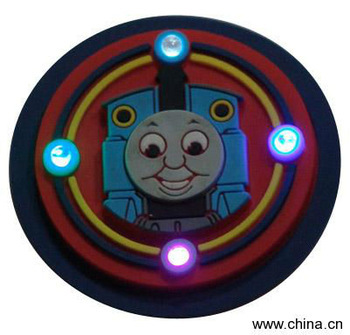 led flash circle magnet badge