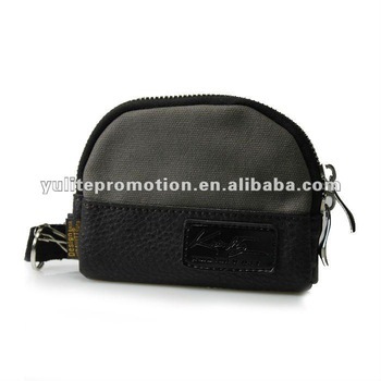 Factory PU key holder with zipper pocket