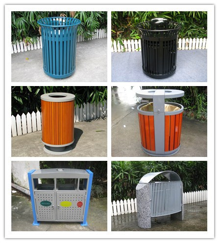 17 years manufacturing experience metal outdoor garbage bin wooden outdoor garbage bin