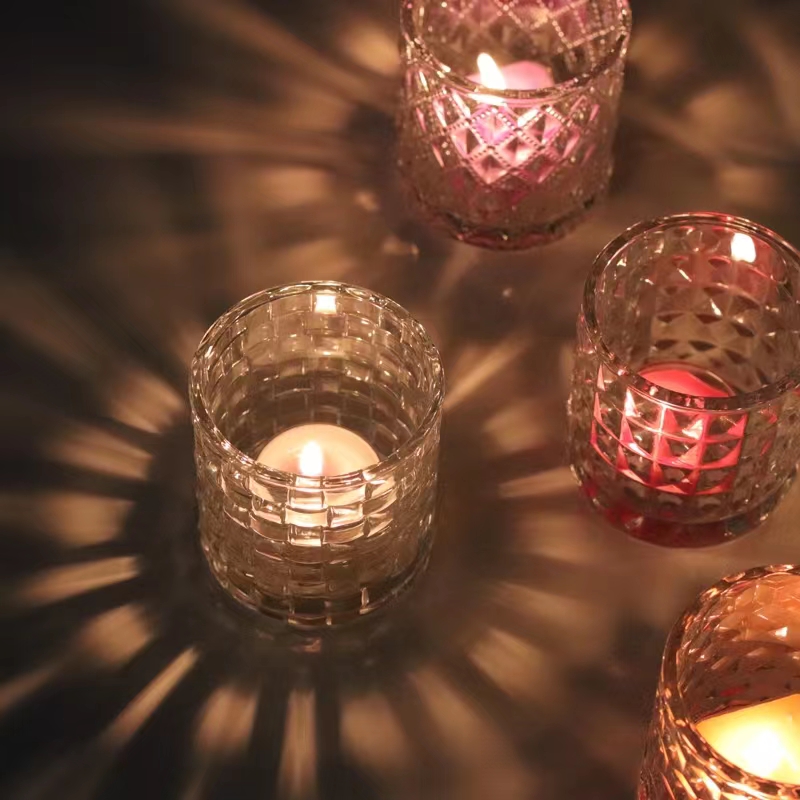 Вялікі шкляны трымальнік для свечкі/кантэйнер для свечкі