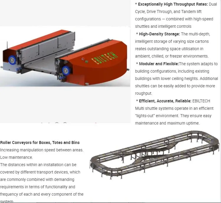 Ebiltech Mini-Load Shuttle Car- Solution for Feedbox Storage