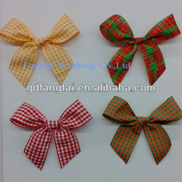 Christmas curling butterfly tartan ribbon bow and bow tie