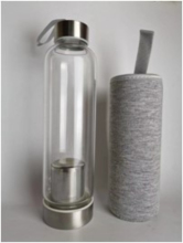 550mL Glass Vacuum bottle With Filter Bottom