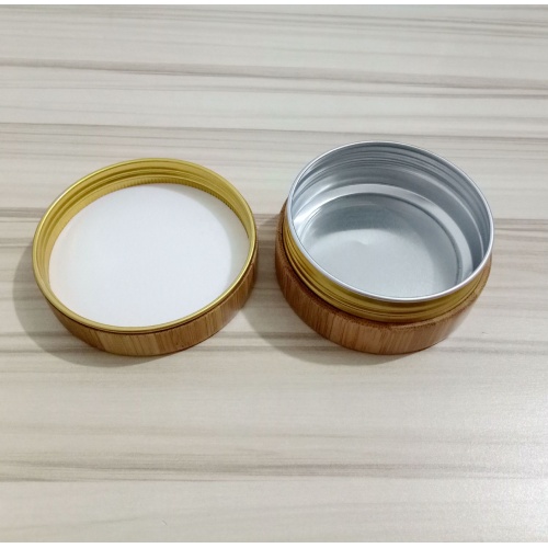 Pot cosmétique de crème de bambou avec Lnner en aluminium