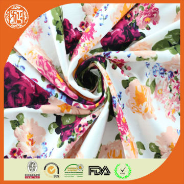 Flower printed calico fabric