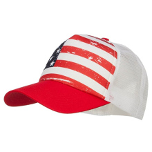 USA flag mesh back sun snapback baseball cap