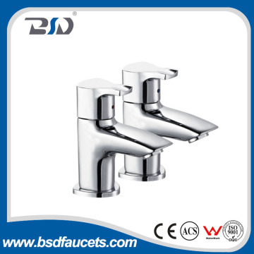 Brass body uk taps chrome pillar bath taps 3/4" deck mounted made in China bathroom taps and mixers