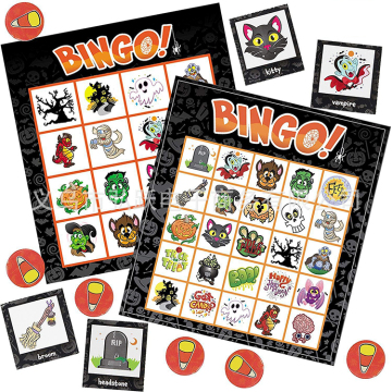 Halloween Bingo Game Cards for Kids (5 x 7 Inches)