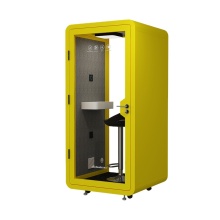 Security Booth: Durable, Pink Telephone Booth with LED Light