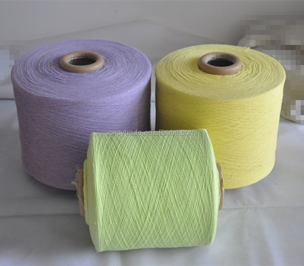 high quality but cheap or 24s/2 dyed knitting recycled oe yarn cotton