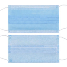 Folded disposable face mask earloop