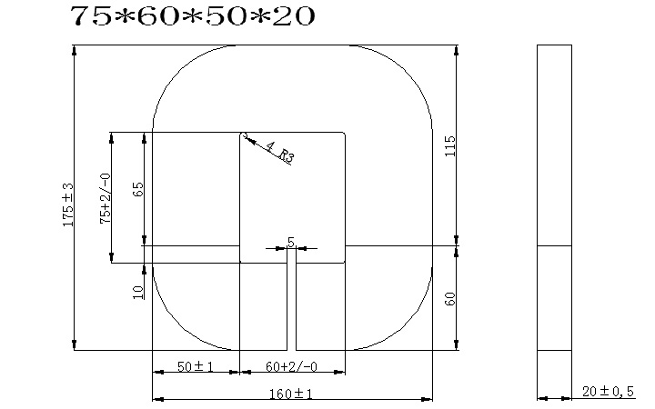 Rectangular Nanocrystalline Amorphous Transformer Cutting Cores for Reactor