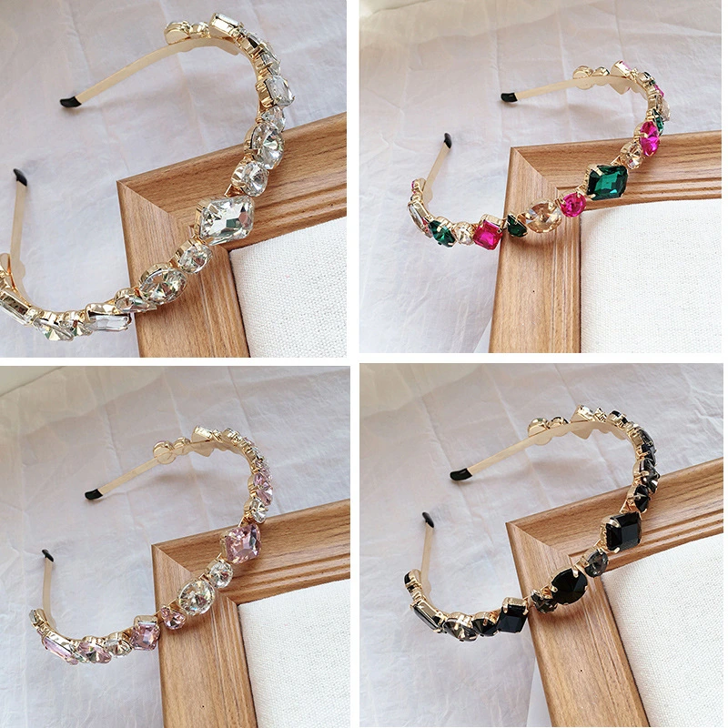 Fashion Diamond Crystal Rhinestone Hairband Baroque Headband for Women Girls Luxury Hair Accessories