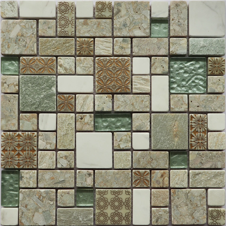 Thickness 8mm European Square Marble Stone Mosaic