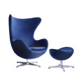 Blue Velvet Arne Jacobsen Egg Chair Replica