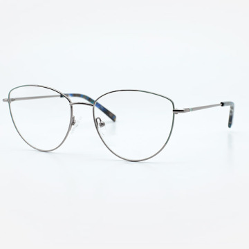 Montures optiques Cat Eye Metal pour femmes