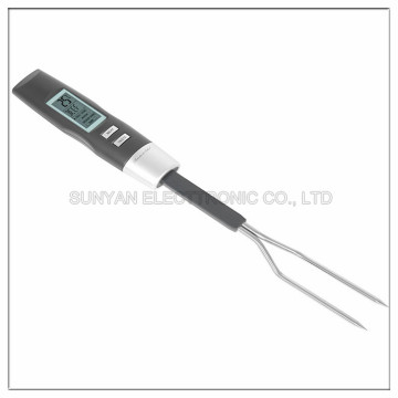 Digital meat thermometer fork with LCD