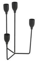 CLASSIC STYLE BLACK FOUR MENORAH