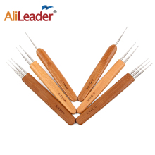 AliLeader Stainless Steel Knitting Needle Bamboo Handle Crochet Hook