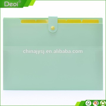 China supplier fashionable pp plastic expanding file case with button closure