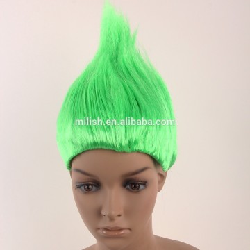 MPW-0408 carnival party halloween crazy costume synthetic big green troll wig