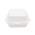 Wegwerp biologisch afbreekbare suikerriet bagasse pulp Clamshell Bagasse Burger Box 6 inch