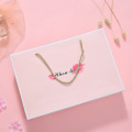 Customized Pink Scarf Packaging Gift Box with Lid