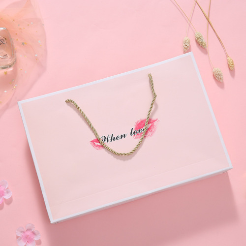 Caja de regalo de empaque de bufanda rosa personalizada con tapa