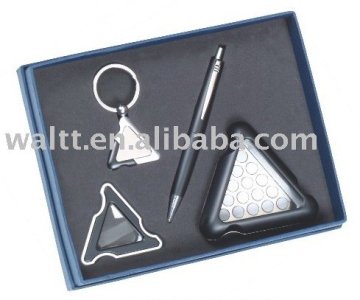Promotion Keychain Ashtray Magnifier Pen Gifts Set