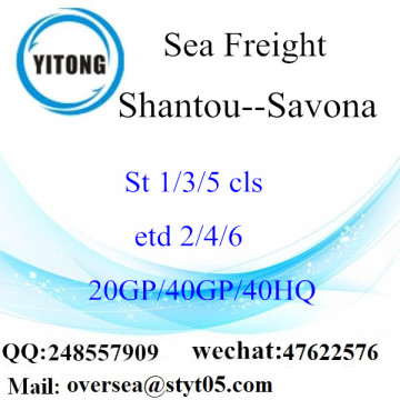 Shantou Port Sea Freight Shipping To Savona