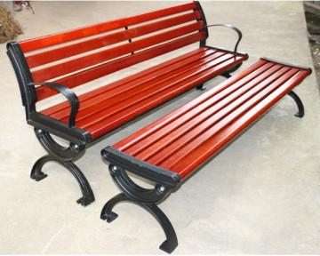 Cheap Public park rest wooden garden bench