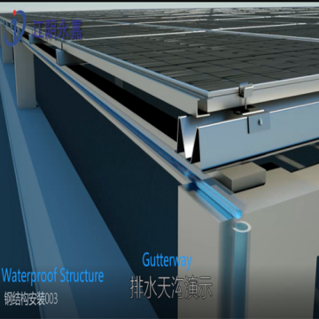 Steel rooftop waterproof BIPV system