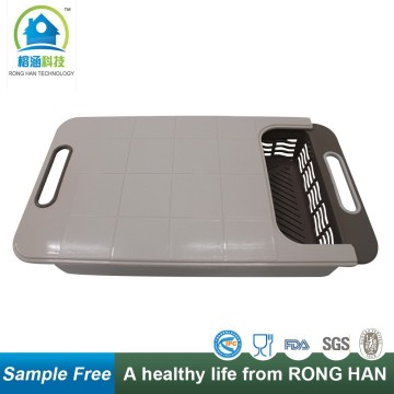 creative PP plastic cutting board with drawer function of cutting board