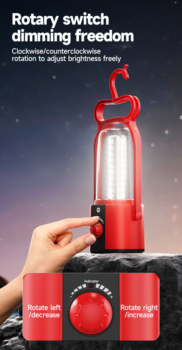 2-LED Portable Camping Lantern Infinite Dimming with Rechargeable Battery-7048C-detail 2-LED Portable Camping Lantern Infinite Dimming with Rechargeable Battery-7048C-detail