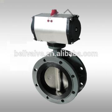 pneumatic upper air pipeline butterfly type block valve