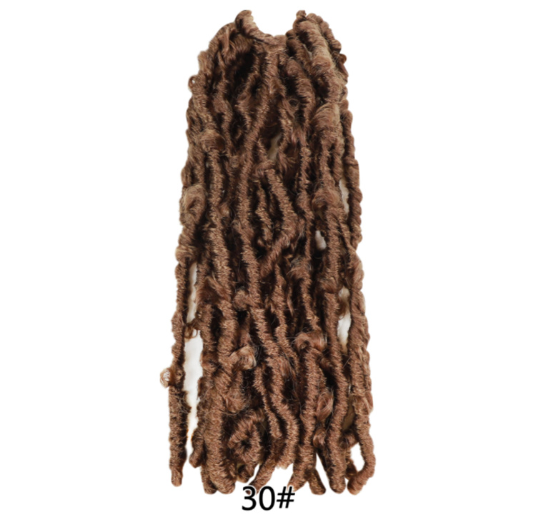 Wholesale Butterfly Locs Crochet Braids Butterfly Bob Faux locs Messy Soft Dreadlocks Twisted Pre Looped Hair