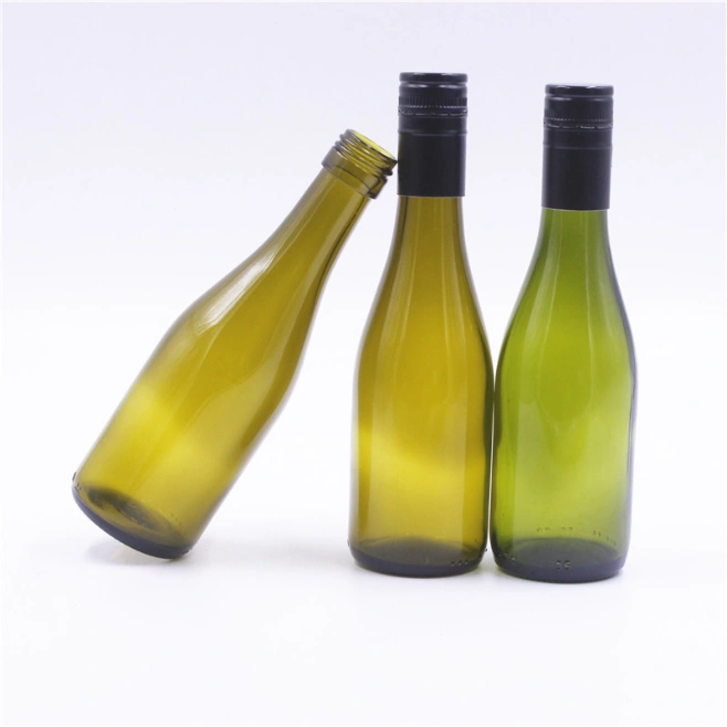 Classical Green Glass Wine Bottle, Spiral Glass Wine Bottle