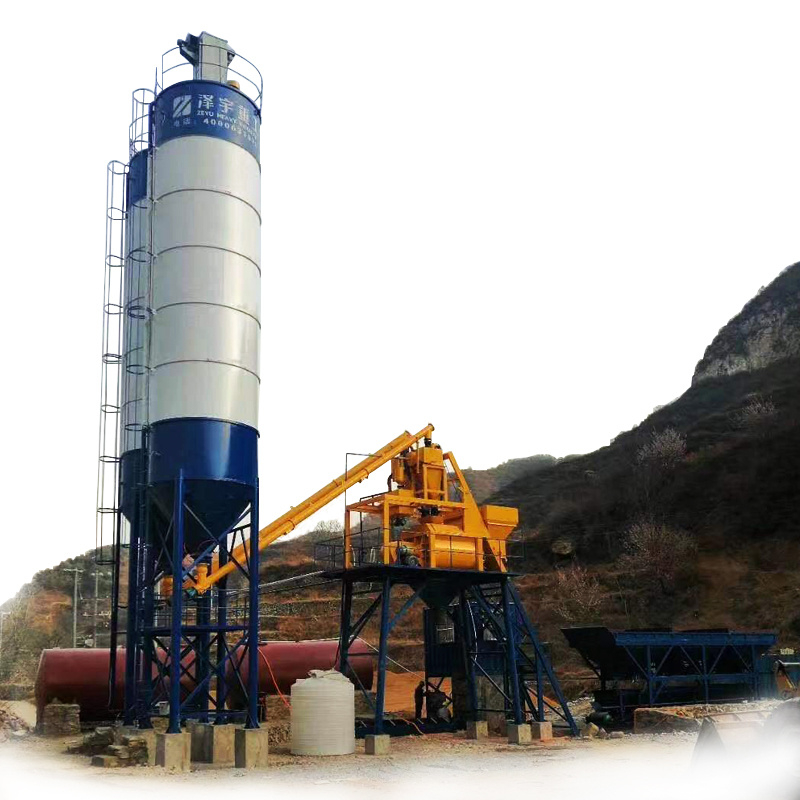 HZS25 control system stationary concrete batching plant