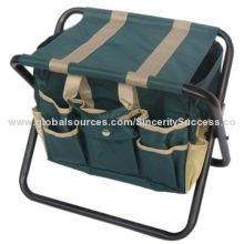Garden tool bag set with fork, rake & spade