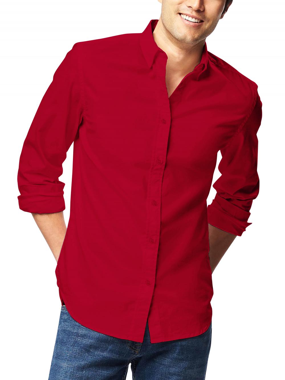 Chemise multicolore personnalisée pour hommes, couleur unie