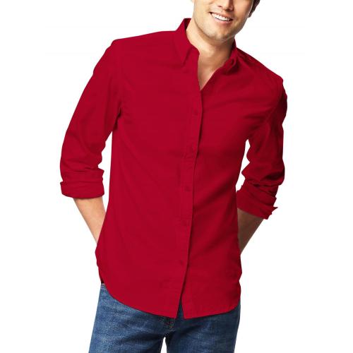 Chemise multicolore personnalisée pour hommes, couleur unie