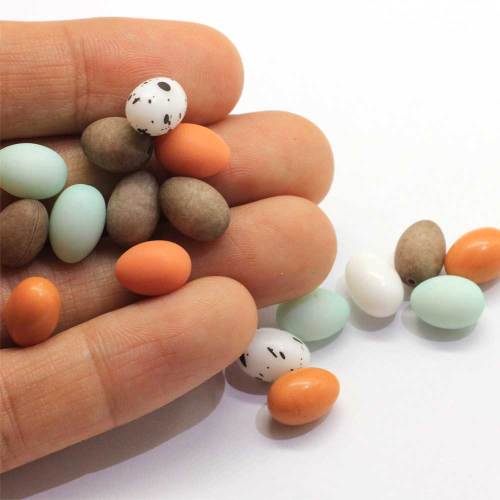 Resin3D Miniature Easter Eggs Happy Easter Decoration Painted Bird Pigeon Eggs DIY Craft Kids Gift Favor Easter Party Decor