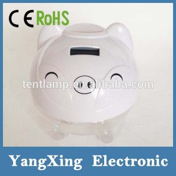 Funny smart plastic Pig shaped Digital Coin Bank for gift