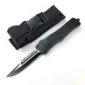 Zinc alloy handle spring switch OTF tactical knife