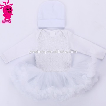 2016 Princess Baby Plain Ruffle Tulle Rompers Cotton Infant TuTu Rompers