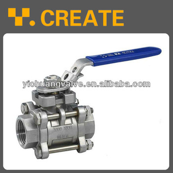 stainless steel 3pc flanged ball valve